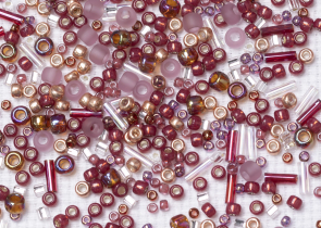 Бисер Япония MIX 10 г №3217 малиново-золотистый