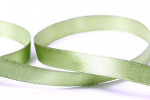 Лента атласная 12 мм ( 1/2 ") "Gamma" №086 серо-зеленый 33 метра