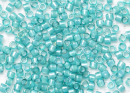 Бисер Япония MIYUKI Delica цилиндрический 11/0 5г DB-1782 белый бирюзовый радужный с цветной линией